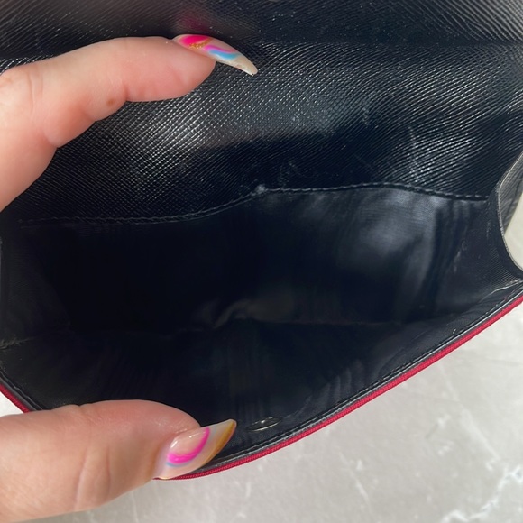 Prada RARE Red Nylon Logo Oversized Trifold Wallet - Picture 10 of 17